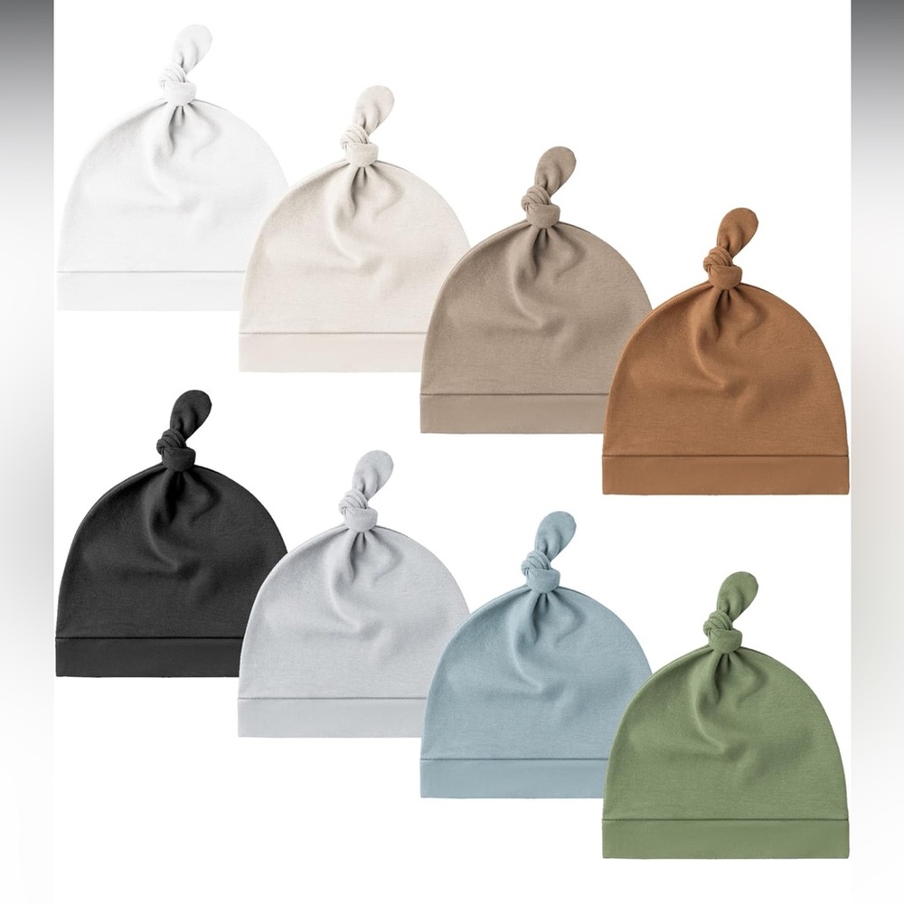 Gender Neutral Knotted Baby Hats Bundle